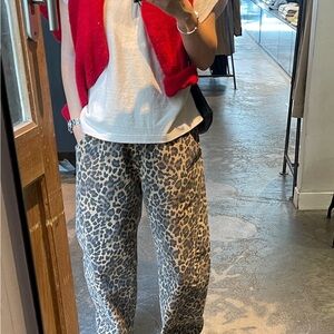 Leopard Print Boyfriend Jeans